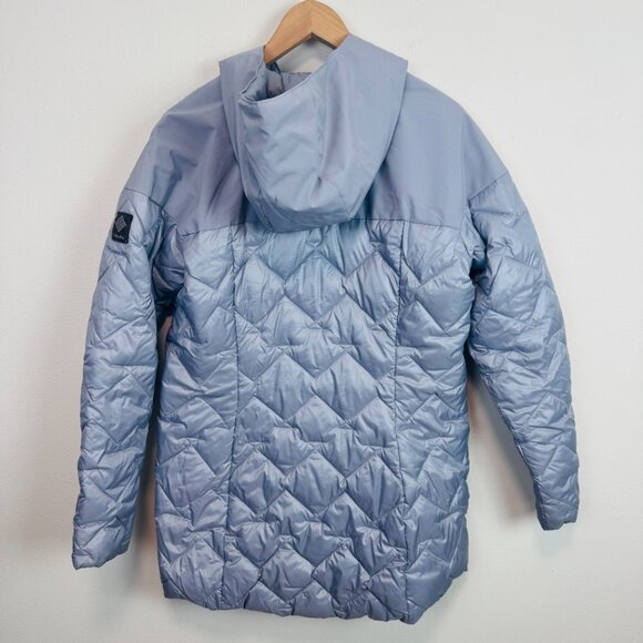 Columbia Womens Puffer Jacket with hood Large lilac gray hooded coat - Picture 6 of 8